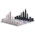 New Skyline Chess Acyrlic New York Edition Marble Hatch Board