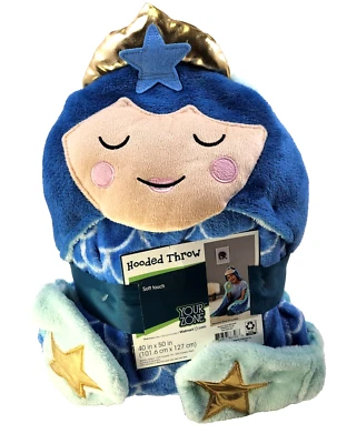 Your Zone Super Suave Vellón Con Capucha Lanzamiento Sirena Nuevo 40" X 50" Estrellas Corona *¡ETIQUETA! Foto 1 de 4