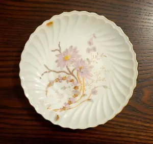Vintage Altrohla Austria Dessert Plate 6" Lavender Floral Gold Scalloped edge - Picture 1 of 4