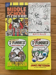 Middle School Book Series Lot Of 4 Hardcover Books By James Patterson - Picture 1 of 2