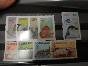 MONDE LOT THEME FAUNE ANIMAUX NEUFS SANS CHARNIERES - Photo 1/1