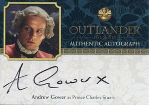 Outlander Season 2 Autograph Card AG Andrew Gower as Prince Charles Stuart