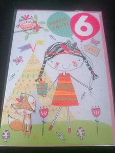 Biglietto 6° Compleanno Bambina - Foto 1 di 1