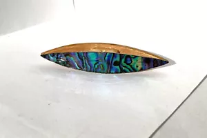 Narrow tatting shuttle with shell inlay 3" long Abalone Paula Shell - Picture 1 of 10