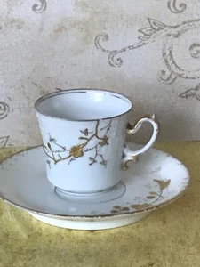 Vintage Limoges Porcelain Coffee Cup with Saucer - Picture 1 of 4
