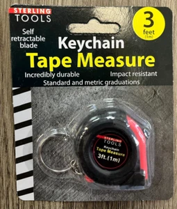 Mini Tape Measure Key Chain - Construction, Hobby, Portable - Picture 1 of 4