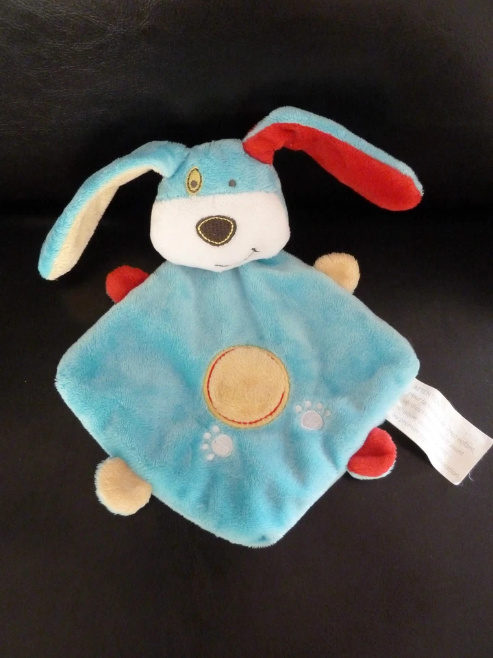 L6- DOUDOU PLAT  KIMBALOO LA HALLE CHIEN LAPIN BLEU ROUGE JAUNE - EXCELLENT ETAT - Photo 1/1