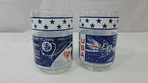 Vtg. Lot of 2 Apollo 13 Juice 10 oz Libbey Glasses USA - Picture 1 of 6