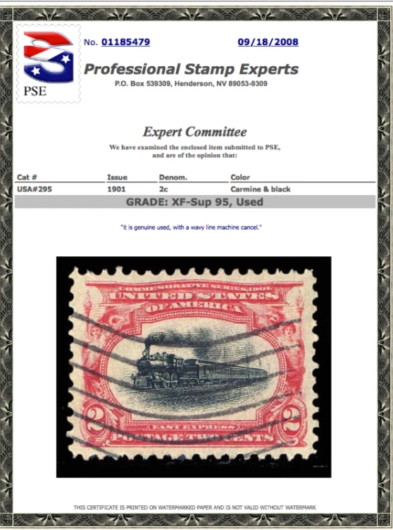 #295 Used PSE Graded 95, PSE Cert # 01185479 - Image 1 of 1