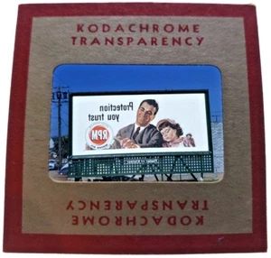 Kodachrome Red Border Slide | *1949* STANDARD MOTOR OIL RPM Billboard Sign Ad - Picture 1 of 3