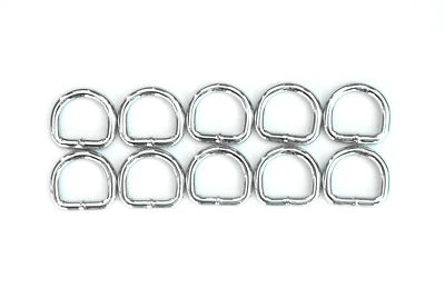 Anillos en D soldados de 13 mm niquelados bolsas correas x1 x2 x5 x10 x25 x50 Foto 1 de 3
