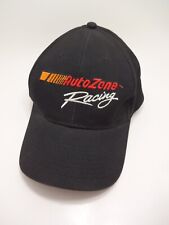 Auto Zone Racing Nascar Strapback Hat Cap Black Embroidered Sporty Adjustable 