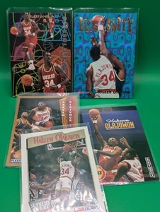Hakeem Olajuwon NBA 5 Card Lot HOFer! - Picture 1 of 6
