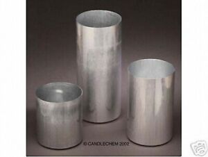 Round Pillar Seamless Aluminum Candle Molds 4 inch size (You Choose Height)