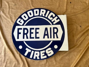 Porcelain Free Air Enamel Sign Size 18 Inches 2 Sided With Flange - Picture 1 of 2