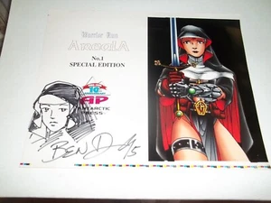 WARRIOR NUN AREALA #1 Uncut Virgin Variant Cover Signed and Sketched by Ben Dunn - Picture 1 of 2