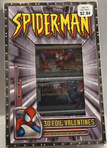 2002 Spiderman Foil Holographic Holo Valentine Cards 30 Valentines New Old Stock - Bild 1 von 4