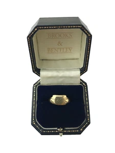 Anillo antiguo sello victoriano 1900 oro 9ct sello anillo tamaño - Q 1/2 - Imagen 1 de 20