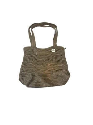 The Sak Brown Khaki Tan Woven Crochet Shoulder Bag Tote Purse - Image 1 of 4
