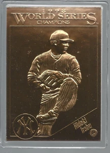 Hideki Irabu 1998 Danbury Mint New York Yankees Sealed 22 kt Gold Card # 7 - Picture 1 of 1