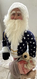 Espositore Babbo Natale 31 fatto a mano Byers' Choice 1989 raro da collezione 🎅🎄 - Foto 1 di 3