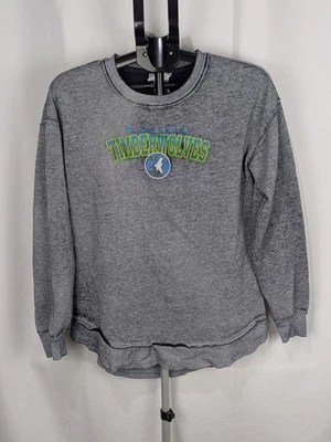 NBA MINNESOTA TIMBERWOLVES GRAPHIC GRAY PULLOVER SWEATSHIRT WOMENS M Basketball  - Image 1 of 4