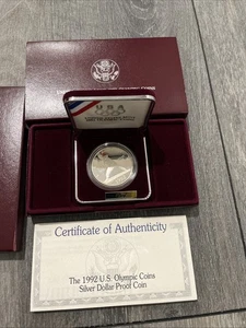 1992 US Olympic Coins Silver Dollar Proof - Picture 1 of 3
