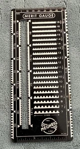 Merit Gauge Meghrig Slotted - METAL Stamp Perforation Perf Gauge - Foto 1 di 2