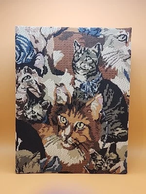 Cat Kittens Tapestry Photo Album 8 x 10 New with Box - Image 1 of 4