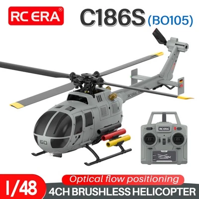 RC ERA C186S BO105 RC Helicopter Brushless Optical Flow Positioning 6-Axis Gyro - Image 1 of 4