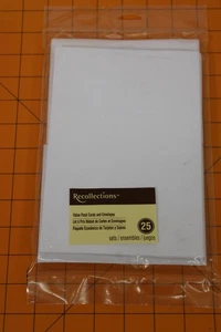 PACK VALOR 25 TARJETAS Y SOBRES - BLANCO EN BLANCO - TARJETAS DE FELICITACIÓN - Imagen 1 de 4