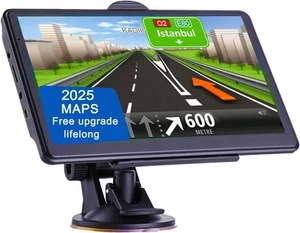 GPS Navigator for Car Truck RV, Latest 2025 Map, 7 inch Touch Screen Real Voice - Picture 1 of 2