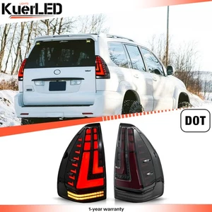 Smoke LED Tail Light For Toyota Land Cruiser Prado LC120 2003-2009 Rear Lamp DRL - Picture 1 of 23
