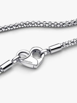 Pandora 392451c00-45 Collana Maglia Geometrica con Chiusura Moschettone a Cuore - Immagine 1 di 4