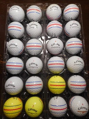 24 bolas de golfe usadas Callaway 2023/24 Mix Chrome Tour X &LS pista tripla em perfeito estado 5A - Imagem 1 de 3
