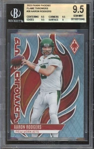 Phoenix Aaron Rodgers Flame Throwers 2023 plateado #FLA-28 BGS 9,5 - Imagen 1 de 2