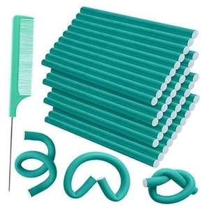 40PCS Flexible Curling Rods Set - No Heat Hair Rollers for Short & Long Hair, - Picture 1 of 8