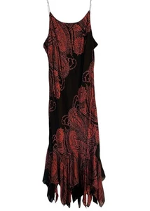 VTG Eva Blue Maxi Dress and Poncho Size 16 Floral Beaded Dark Fairy Goth 90s Y2k - Picture 1 of 16