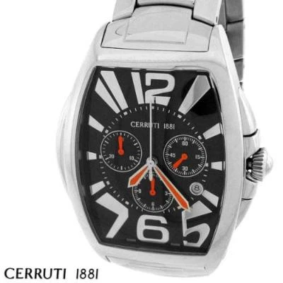 CERRUTI MENS GRANDE CLASSICO UOMO SWISS CHRONOGRAPH WATCH NEW BLK CT65481X403011 - Image 1 of 4