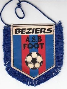 OLD FOOTBALL FLAG *BEZIERS A.S.B FOOTBALL* - Picture 1 of 2