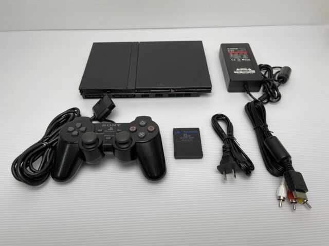 Restored Sony PlayStation 2 PS2 Slim Console Black Matching