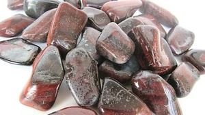 One Red Tiger Eye Tumbled Stone 30-40mm Healing Crystal Dream Recall Evil Eye - Picture 1 of 1