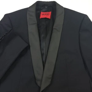 HUGO BOSS Henry Textured Weave Slim Fit Shawl Lapel Tux Dinner Jacket Mens 40S - Picture 1 of 12