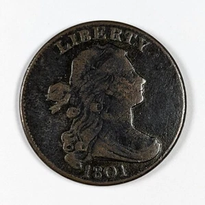 1801 Draped Bust Large Cent FINE - Picture 1 of 3
