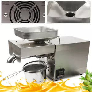 Automatic Seed Oil Press Machine Stainless Steel Cold Hot Expeller Extractor USA - Picture 1 of 24