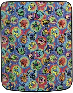 Manta de felpa polar Grateful Dead Tie Dye Bear Splash 50"x60" - Imagen 1 de 1