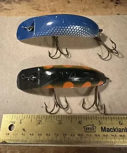 Lot of Two Vintage Helin Flatfish Lures - Picture 1 of 4