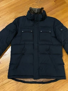 Cole Haan Insulated Heavy Winter Navy Blue Jacket - Picture 1 of 8