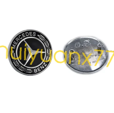 Emblema de capô preto brilhante NOVO coroa de louros emblema Mercedes Benz GLA45 - Imagem 1 de 3