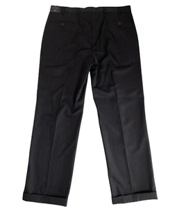 Pantalones Brooks Brothers Gris Lana 1818 Madison Frente Plano Para Hombre 38X30 LEER - Imagen 1 de 12